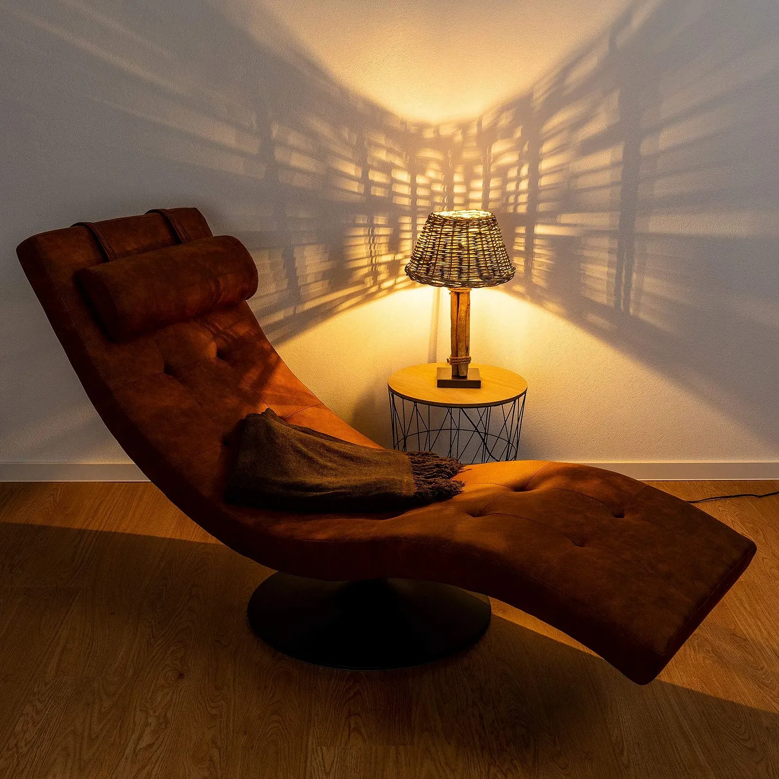 Настільна лампа levandeo Willow Driftwood 50 см Коричневий, фото №3