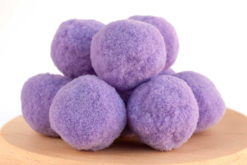 Помпоны для рукоделия Лентомания бархатные 30 мм Lilac 10 шт (POM30-11), фото №1