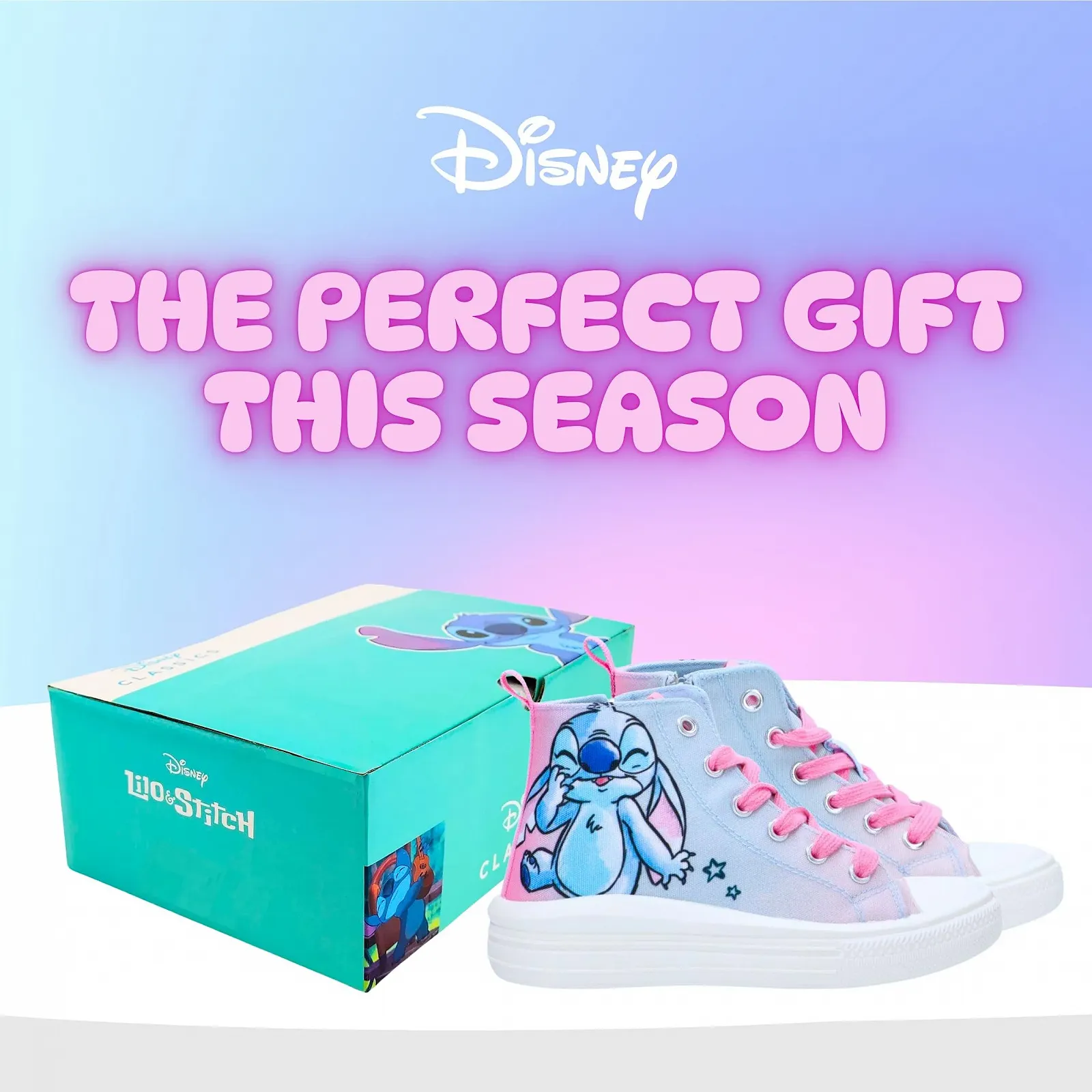 Кроссовки Disney Stitch для девочек на толстой подошве, с подарочной коробкой, размеры от 30 до 35, фото №6