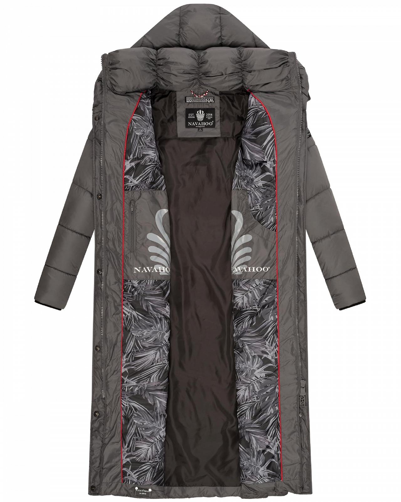 Женское зимнее пальто Navahoo Теплое стеганое пальто Очень длинное с капюшоном, фото №5