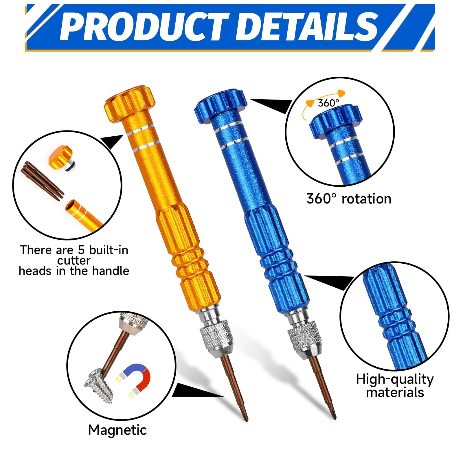 Набір викруток Mini 5 в 1, фото №3 Набір викруток Mini 5 в 1, фото №3