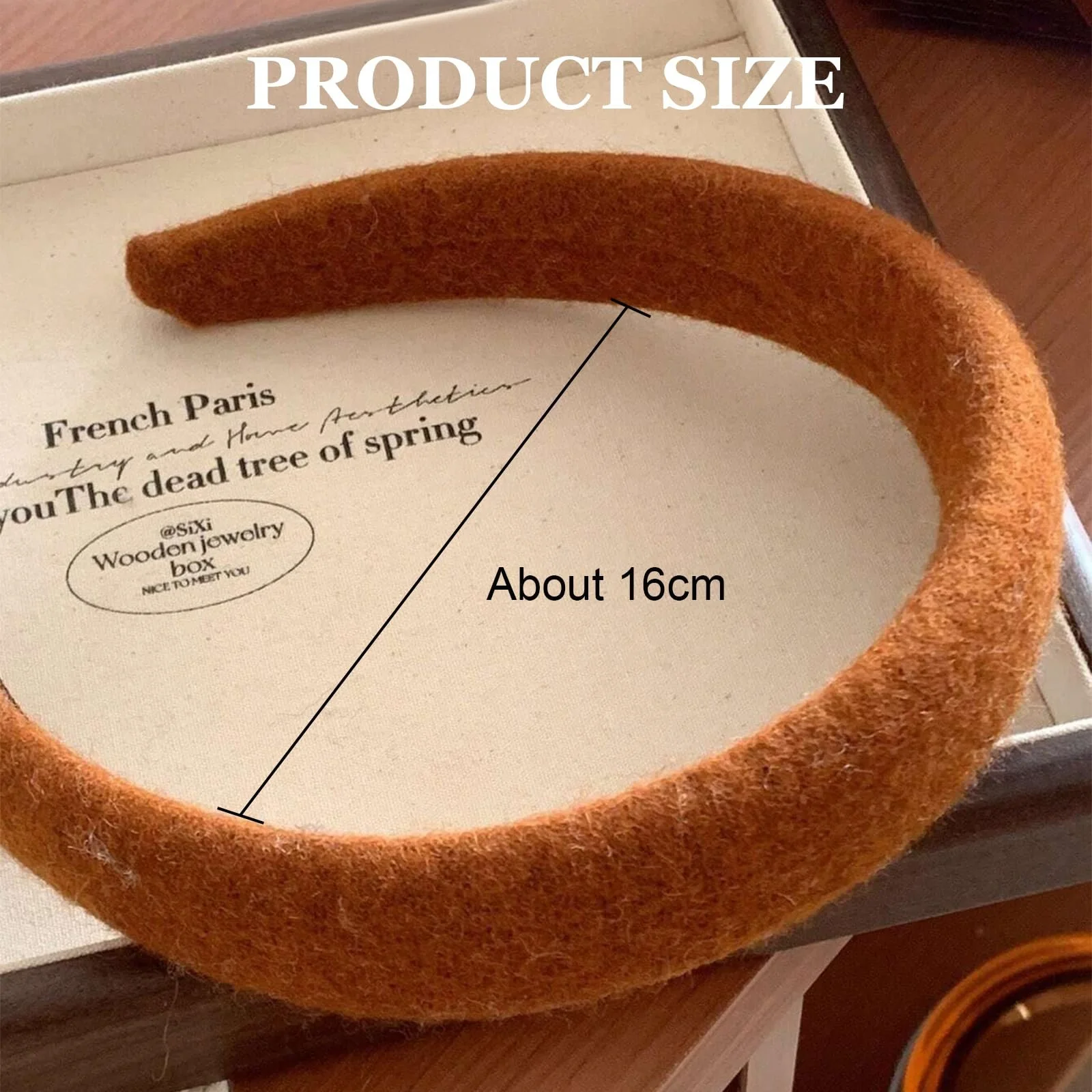 Набір із 3 модних жіночих обручів з вовняного фетру, фото №2 Набір із 3 модних жіночих обручів з вовняного фетру, фото №2