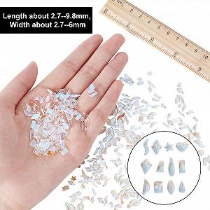 Стразы для ногтей Аквамарин, стекло, 400 шт synthetic.ua - Фото 1