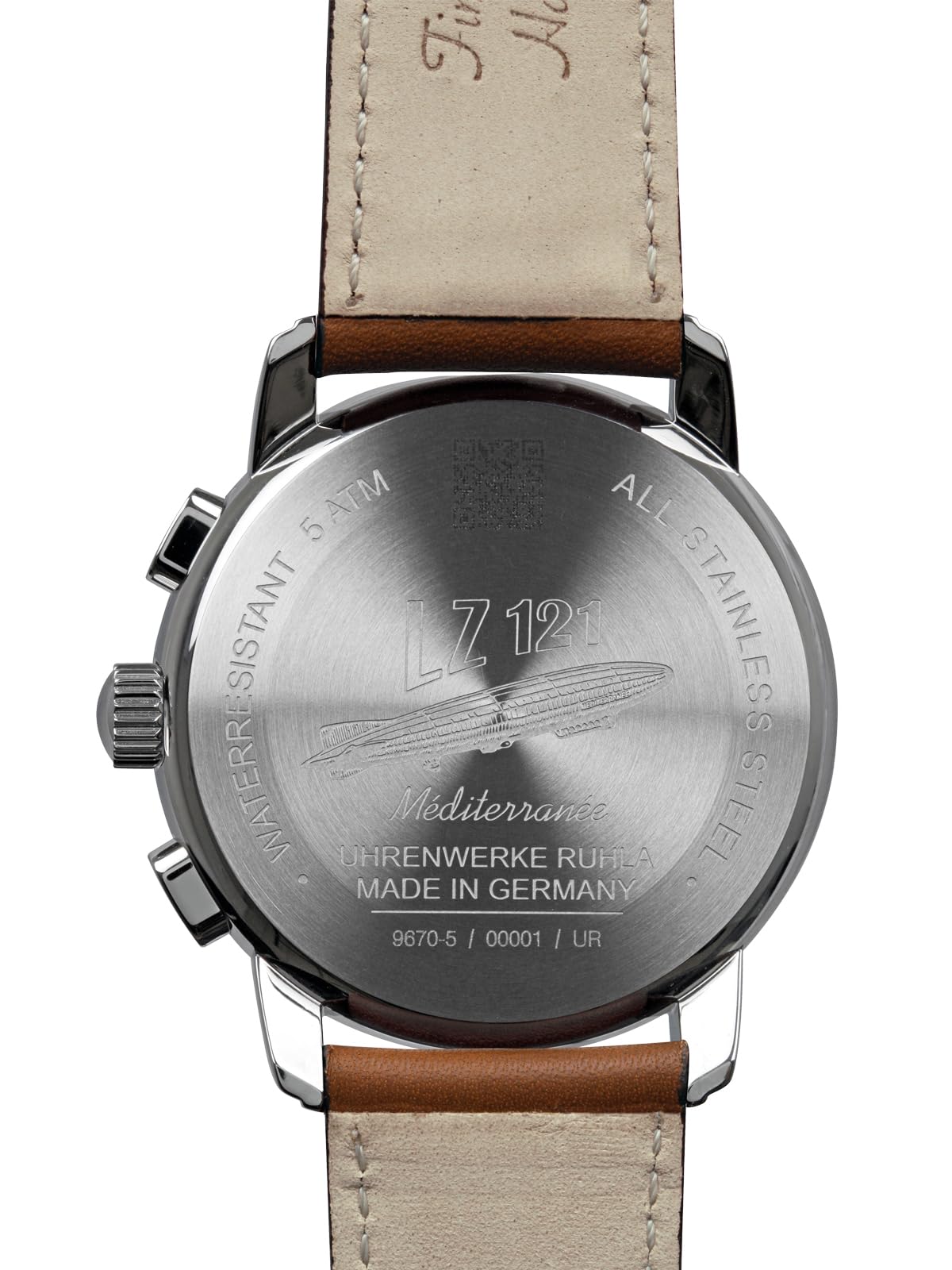 Часы Zeppelin 100 Years Mediterranean Chronograph с кожаным ремешком, фото №2