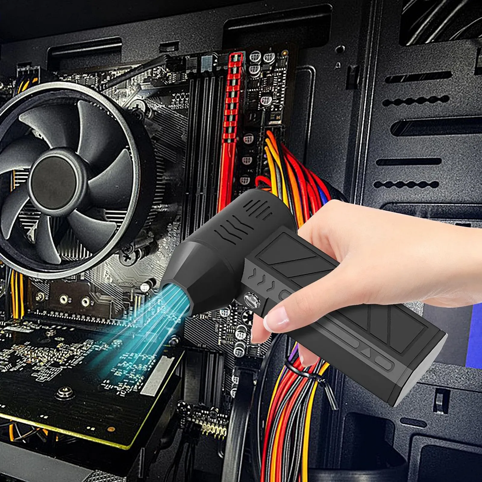 Электрическая воздуходувка Portable Cordless Adjustable Turbo Airflow System, фото №2 Электрическая воздуходувка Portable Cordless Adjustable Turbo Airflow System, фото №2