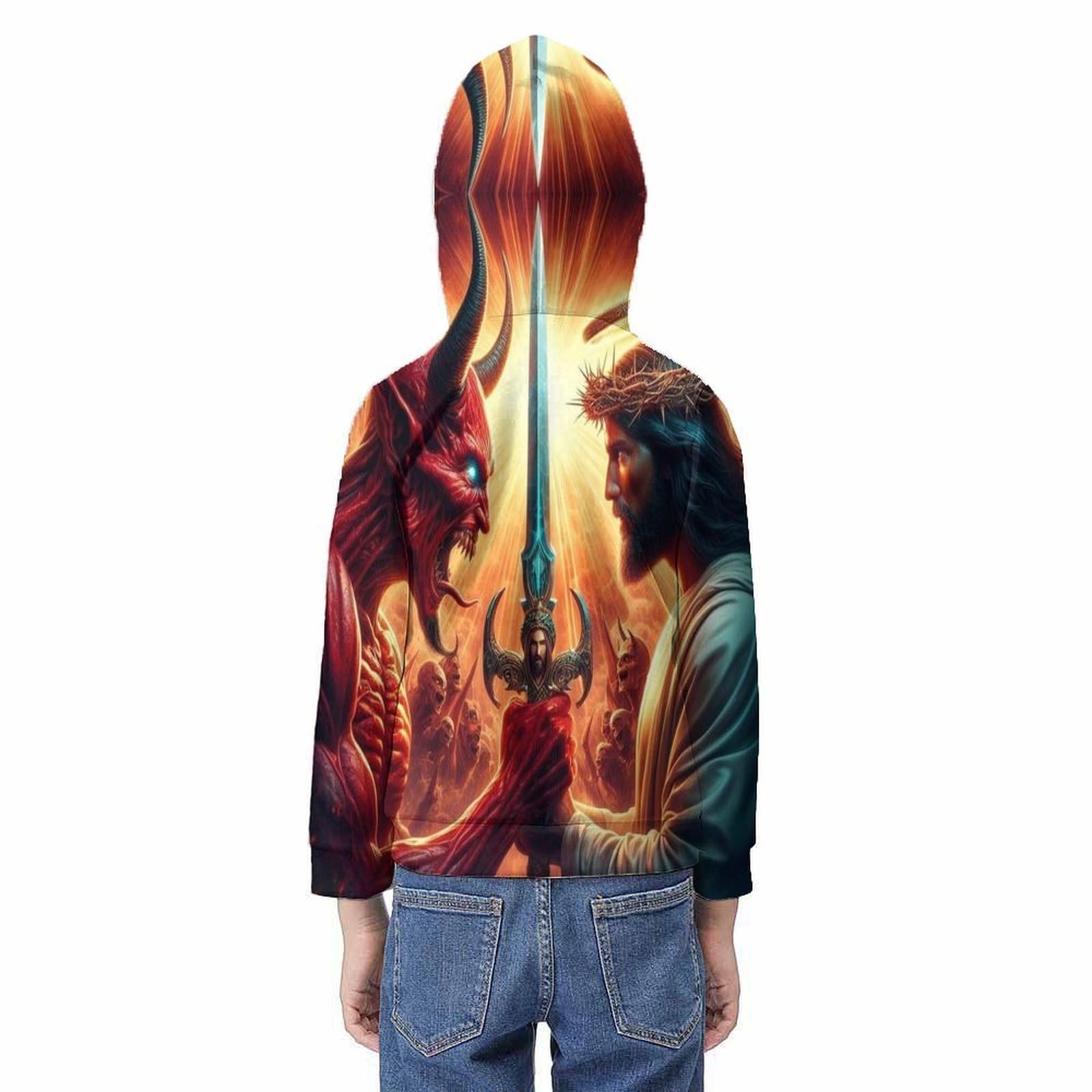 Худі KHHKJBVCE Angel Vs Demon для хлопчиків та дівчаток 3D, фото №6