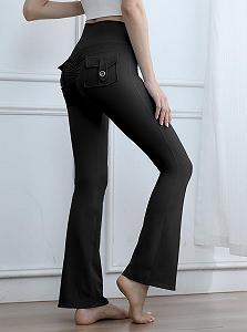 Клеш-легінси Minetom, Для йоги, жіночі клеш-штани, з високою талією, еластичні спортивні штани, Для відпочинку, джоггери Bootcut, фітнес-штани, джазові штани synthetic.ua - Фото 1