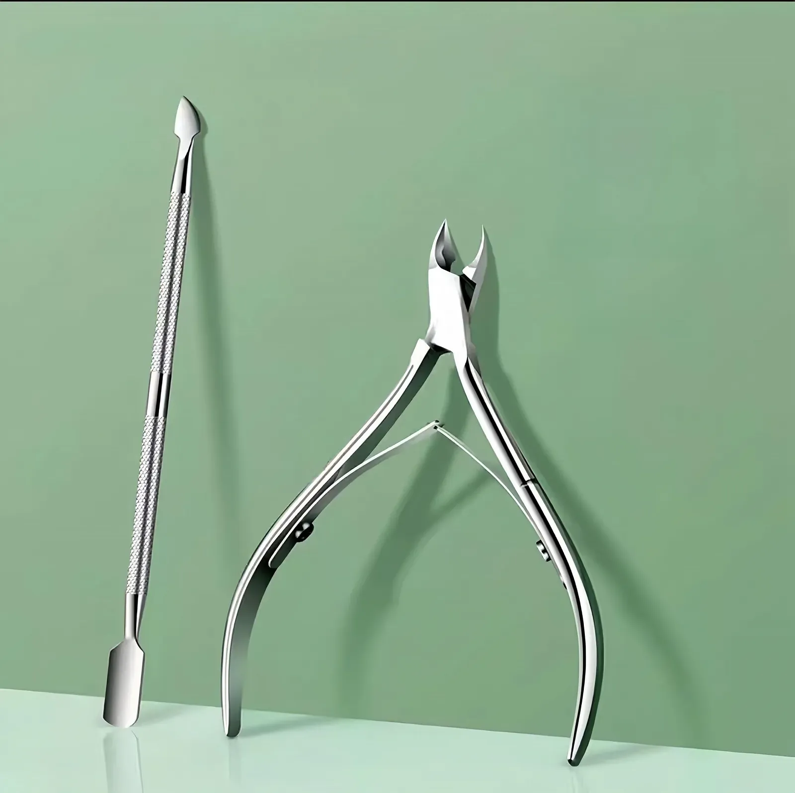 Набор для маникюра 2 предмета, серебряный, фото №7