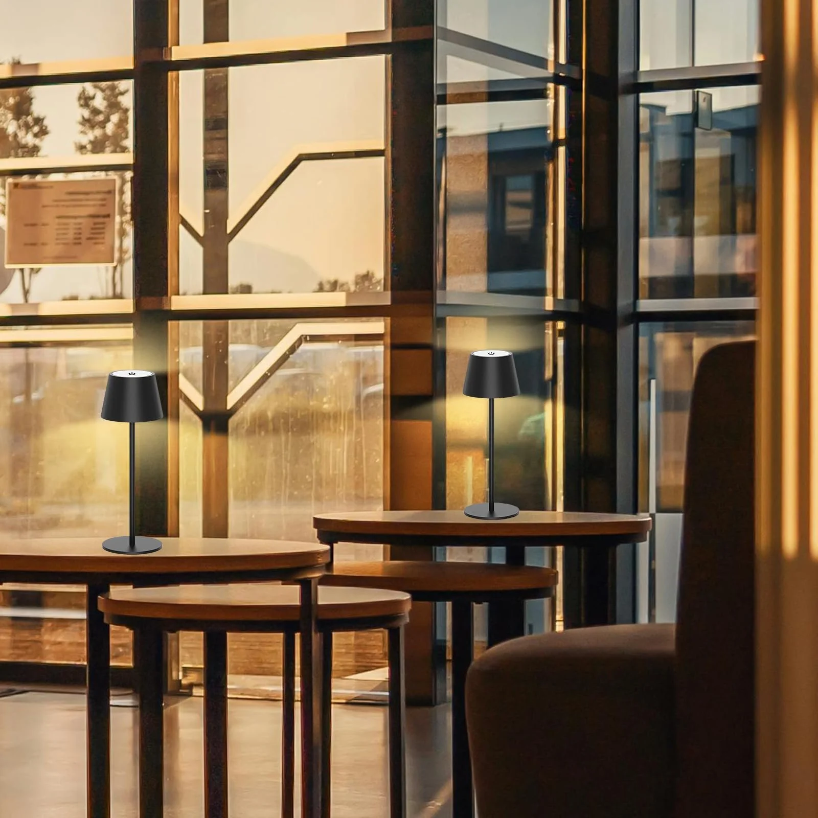 Настільна лампа ANTELA Акумуляторна Бездротова Димована LED IP44 Чорна, фото №9