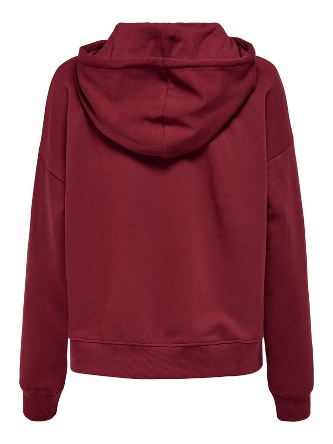 Худі ONLCOLLEGE LIFE L/S HOOD SWT 15235558 Cabernet ONLY Бордовий XL, фото №3