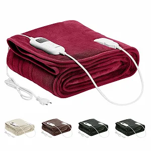 Купить Электрическое одеяло Arebos Plush 160 x 120 см Бордовый - Фото 1 Электрическое одеяло Arebos Plush 160 x 120 см Бордовый - Фото 1
