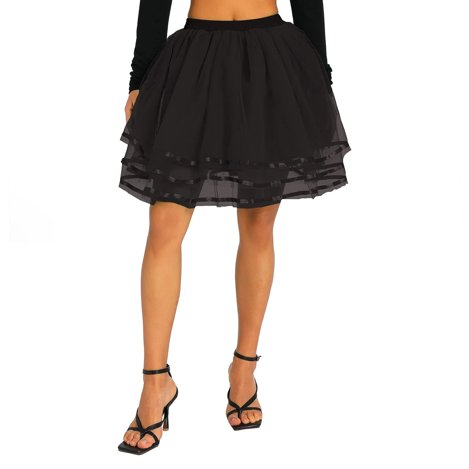 Спідниця з тюлю Acrawnni для жінок, дівчат, еластична, фото №2