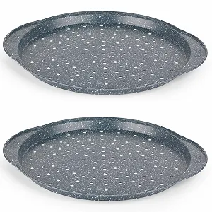 Набір форм для піци Russell Hobbs COMBO-5447 2 шт 37 см вуглецева сталь Blue Marble Nightfall Stone - Фото 1