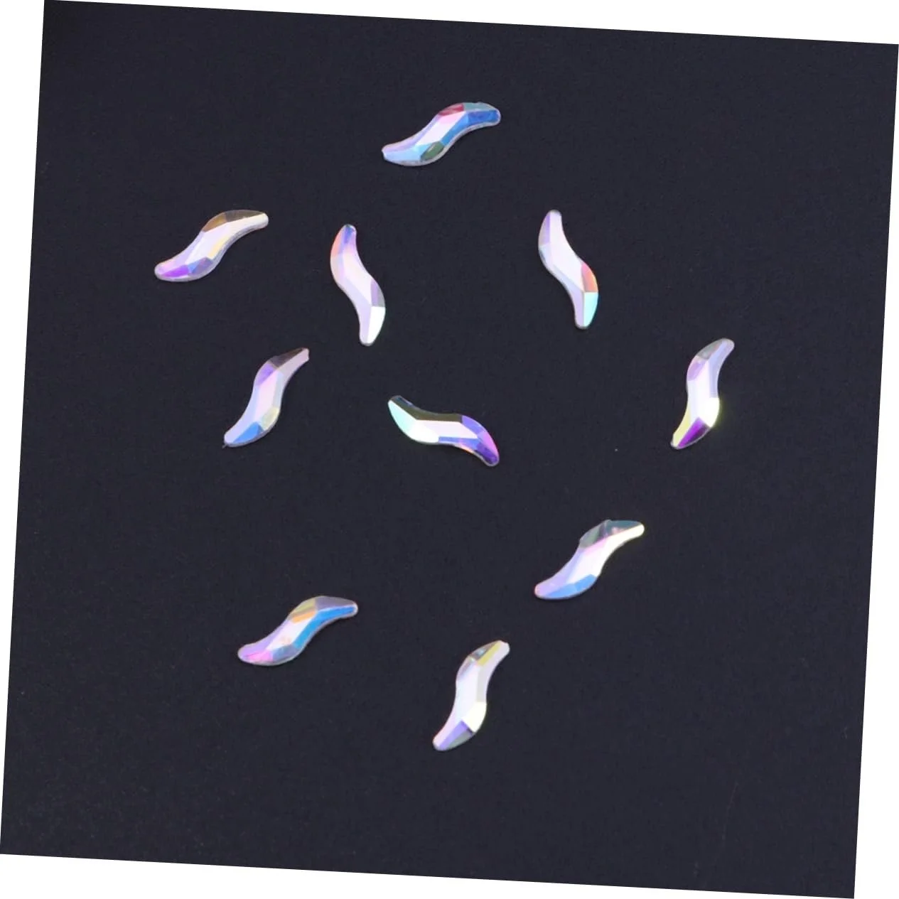 Стрази для нігтів Beavorty кристали Плоскі, паковання 10 штук, фото №2