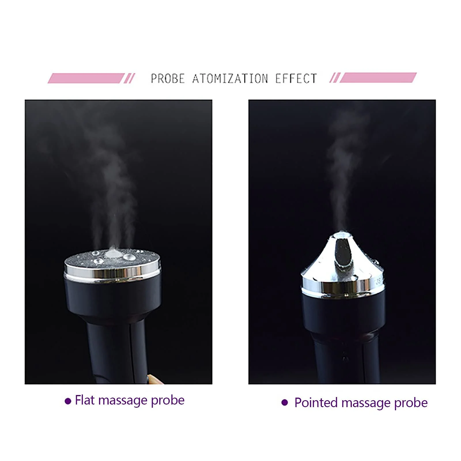 Ультразвуковий масажер для обличчя та тіла 1 насадка для очей 1 насадка для обличчя 1 ручка для видалення плям, фото №2