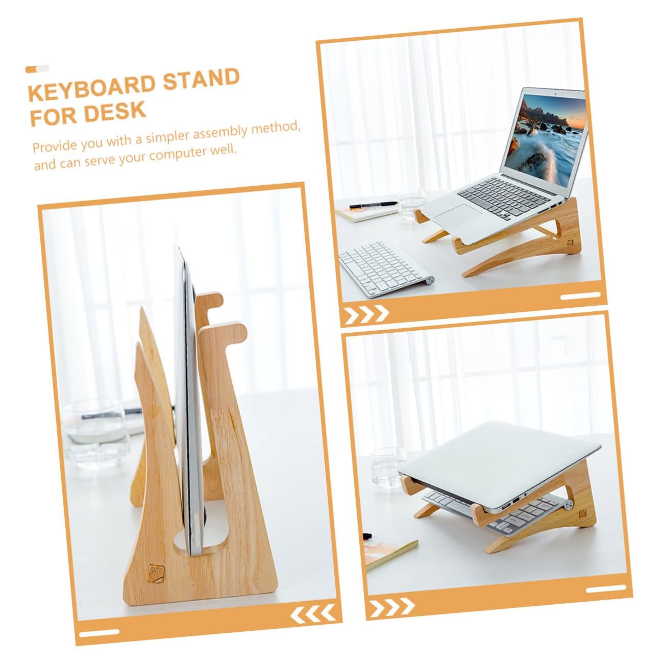 Дерев'яна Підставка для ноутбука, Регульована по висоті, фото №8 Дерев'яна Підставка для ноутбука, Регульована по висоті, фото №8