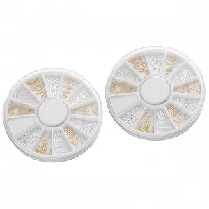 Украшения для ногтей FRCOLOR с металлическими заклепками, 2 шт - Фото 1