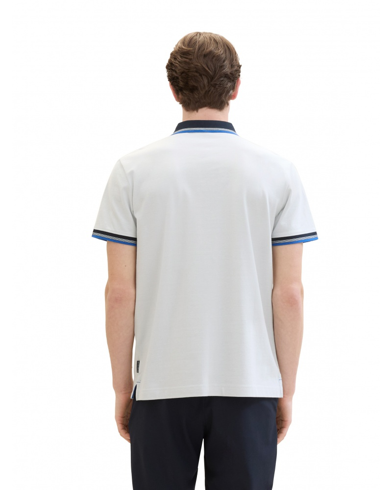 Поло POLO WITH DETAILED COLLAR 1040822ХХ27054 Tom Tailor Білий 2XL, фото №2