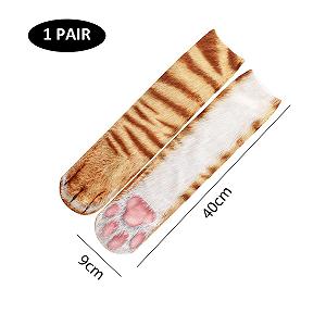 1 пара носков «Кошачья лапка», 3D мультяшные носки в форме животной лапы, теплые носки, носки для сна, креативные подарки для мужчин и женщин synthetic.ua - Фото 1