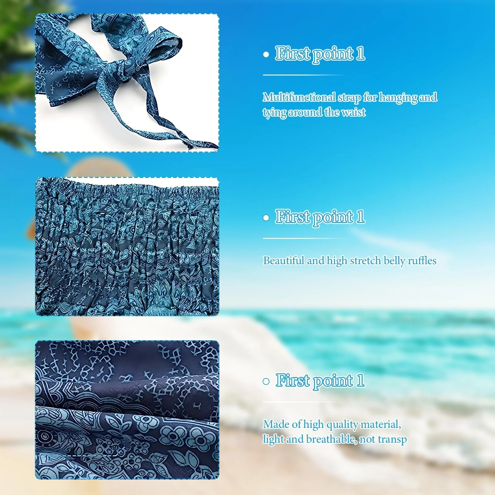 Длинная юбка с принтом Женская шифоновая Богемная Бохо летняя юбка для отдыха на пляже (Один размер), фото №3 Длинная юбка с принтом Женская шифоновая Богемная Бохо летняя юбка для отдыха на пляже (Один размер), фото №3