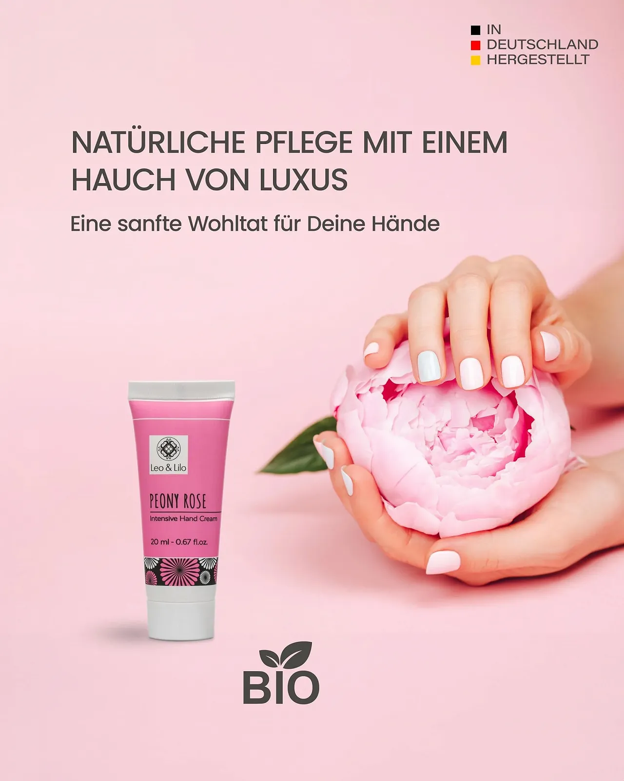 Крем для рук Leo & Lilo Peony Rose, набір з 4 шт, 20 мл, інтенсивний догляд для сухої шкіри, фото №2