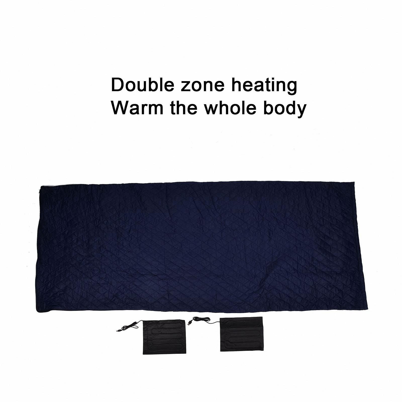 Спальный мешок Kelepu Outdoor USB с подогревом на молнии из полиэстера теплый, фото №6