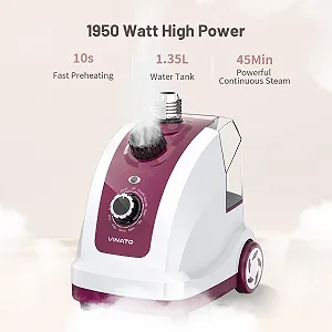 Вертикальный отпариватель VINATO 1950W 1.35л 11 функций synthetic.ua - Фото 1