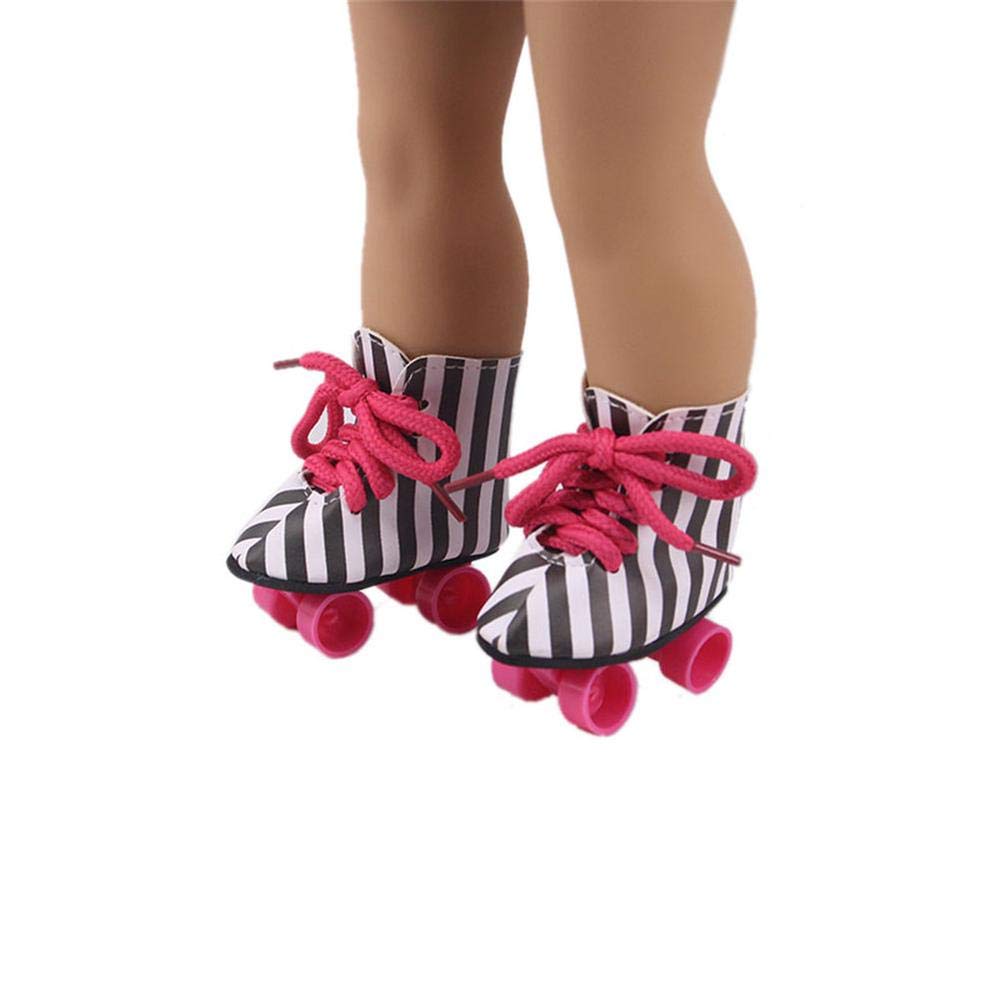 Аксессуары для кукол Aeromdale Doll Skates зебра 1 пара, фото №3
