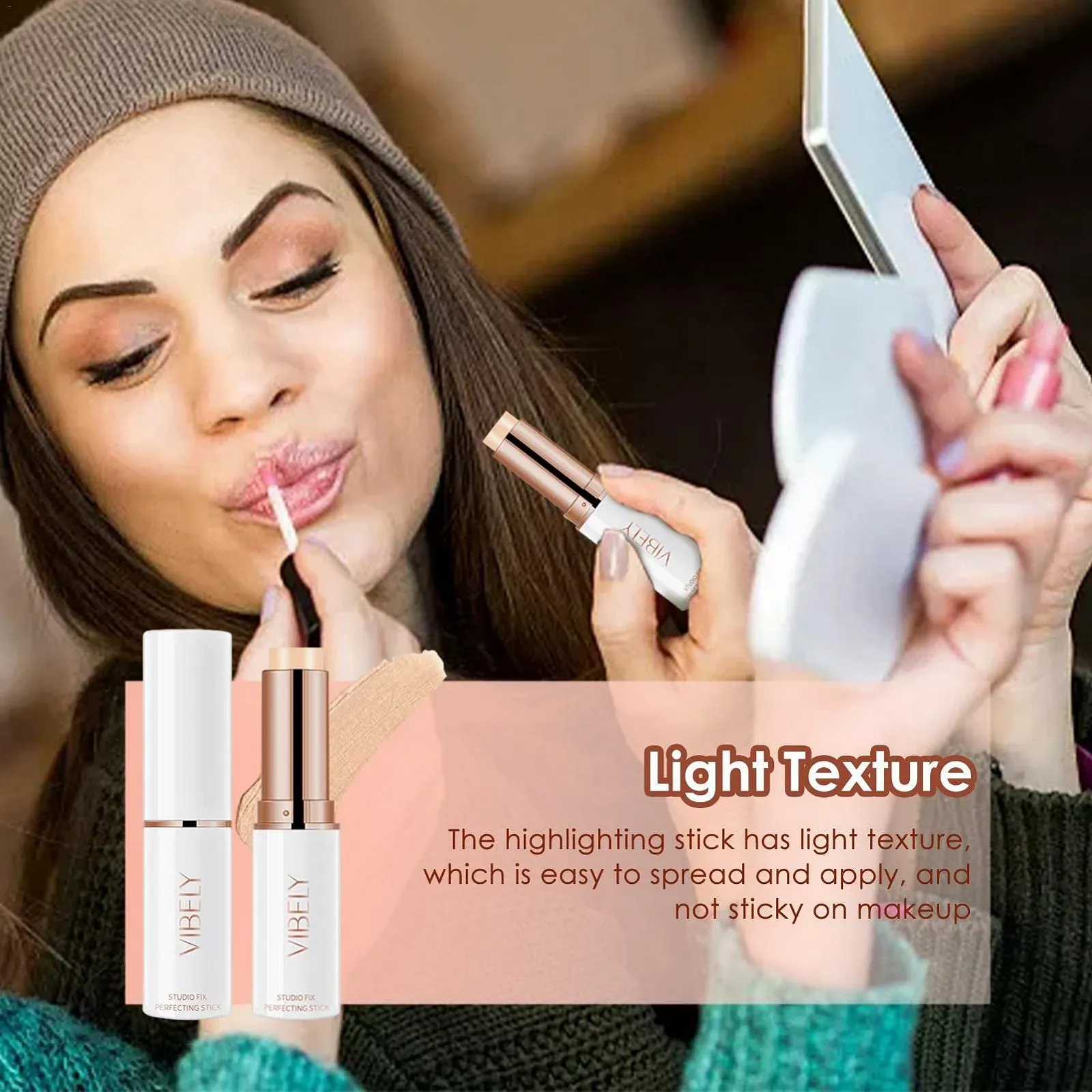 Карандаш для контуринга NICERAM Highlight | Стик-консилер для лица | Двусторонний консилер для лица для носа и теней, легкая текстура, легко наносится, косметическое средство для коррекции цвета, фото №3