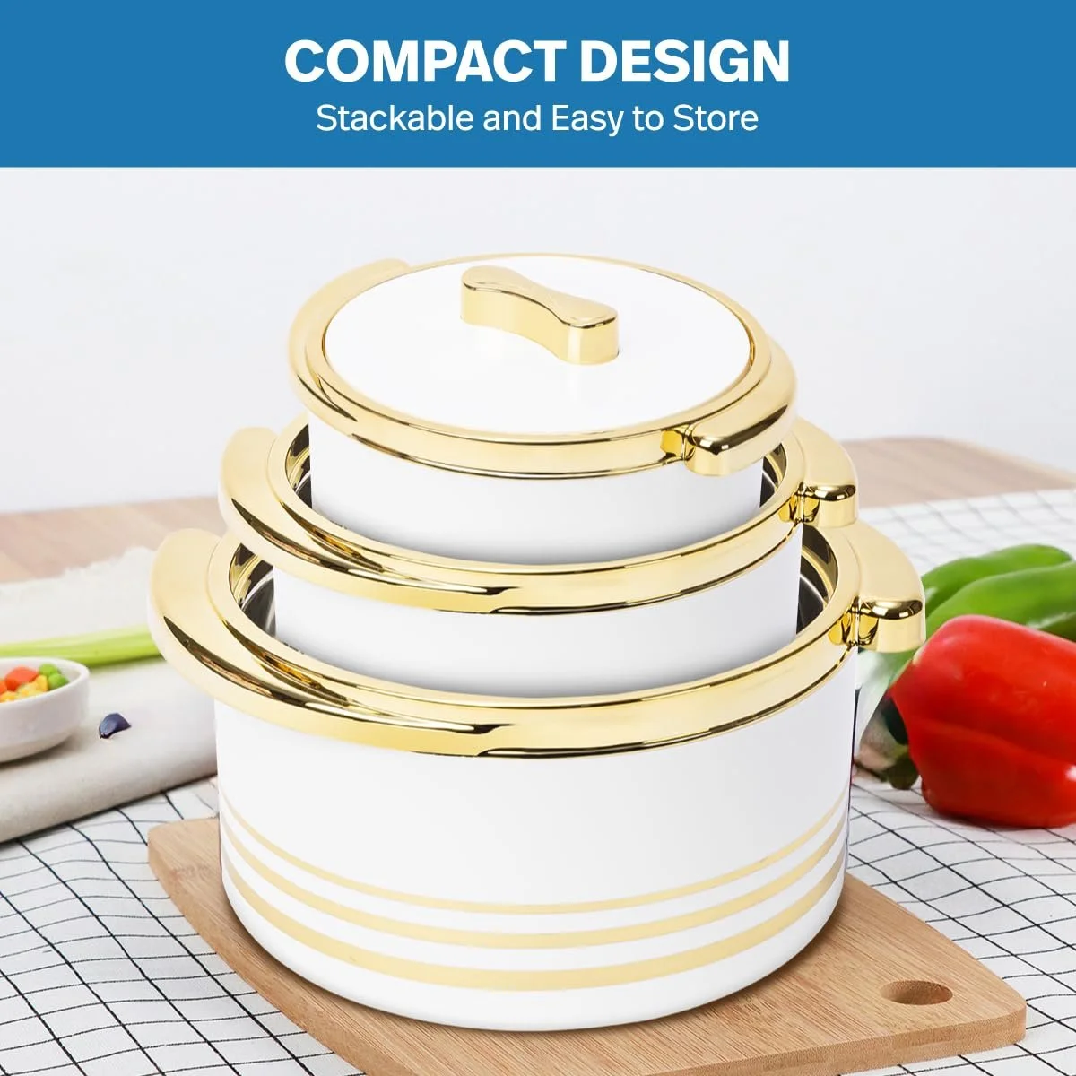 Набір термокаструль Pinnacle 3 предмети 3.7/2.6/1.5 кт, фото №5