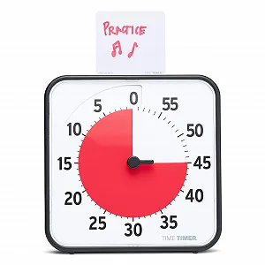 Визуальный аналоговый таймер TIME TIMER Original Medium 19 x 19 см 60 минут акустический сигнал без тиканья Черный - Фото 1