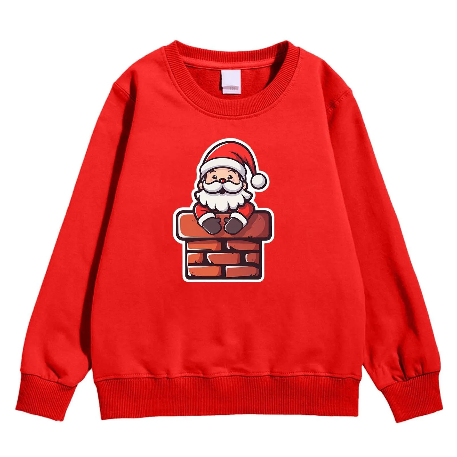 Дитячий Світшот Різдвяний друкований пуловер з капюшоном, фото №1