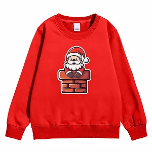 Дитячий Світшот Різдвяний друкований пуловер з капюшоном - Фото 1