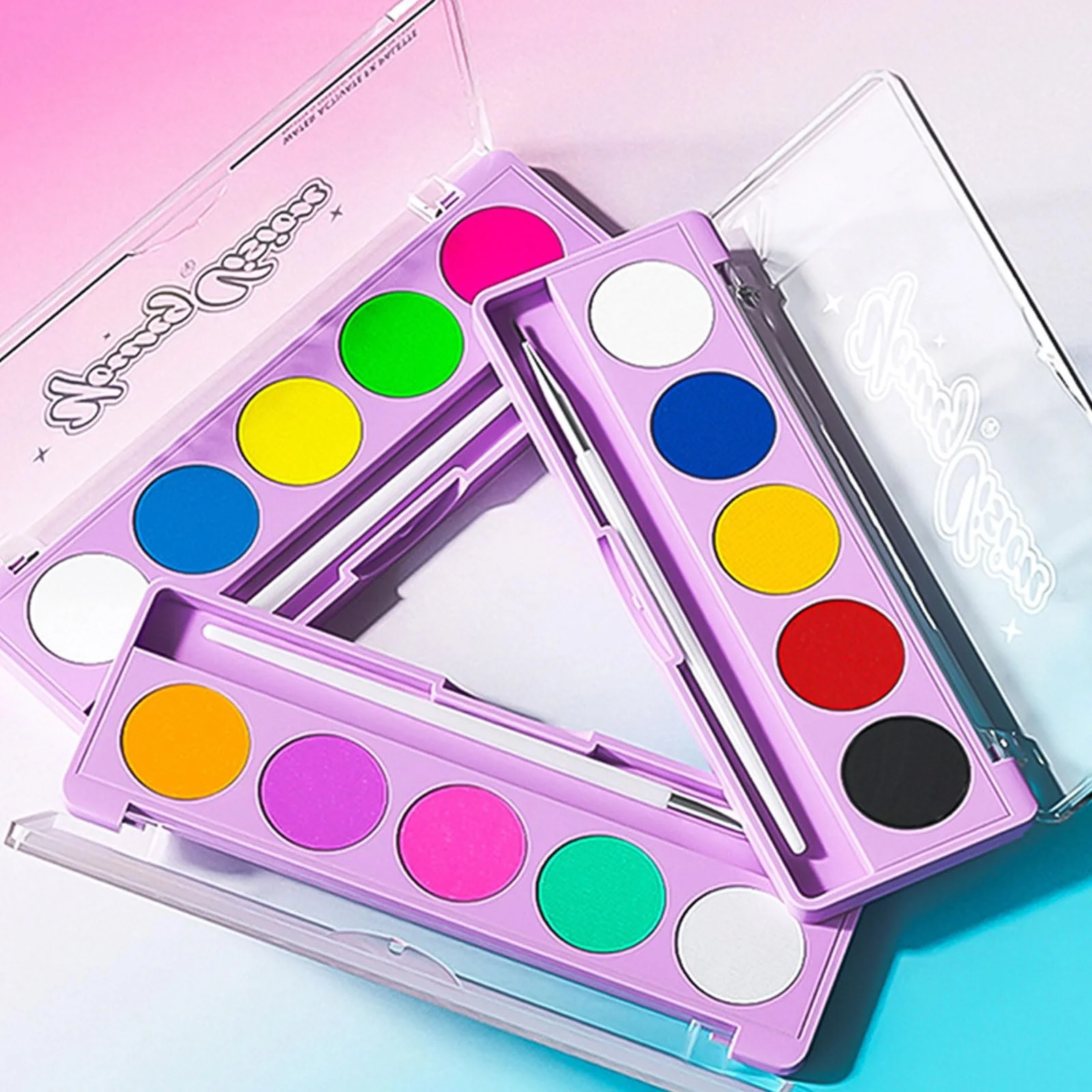 Палетка тіней для очей JSGHGDF 5 кольорів з пензлем, фото №3 Палетка тіней для очей JSGHGDF 5 кольорів з пензлем, фото №3