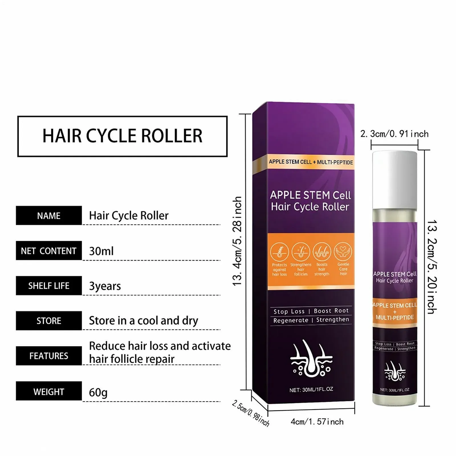 Олія для росту волосся з роликом 30 мл, фото №6