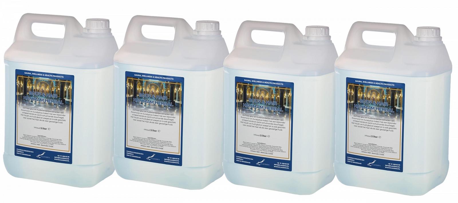 Гель для тіла та волосся Body & Hair Hammam Herbal 2 в 1 5 л (4 шт. в наборі), фото №1