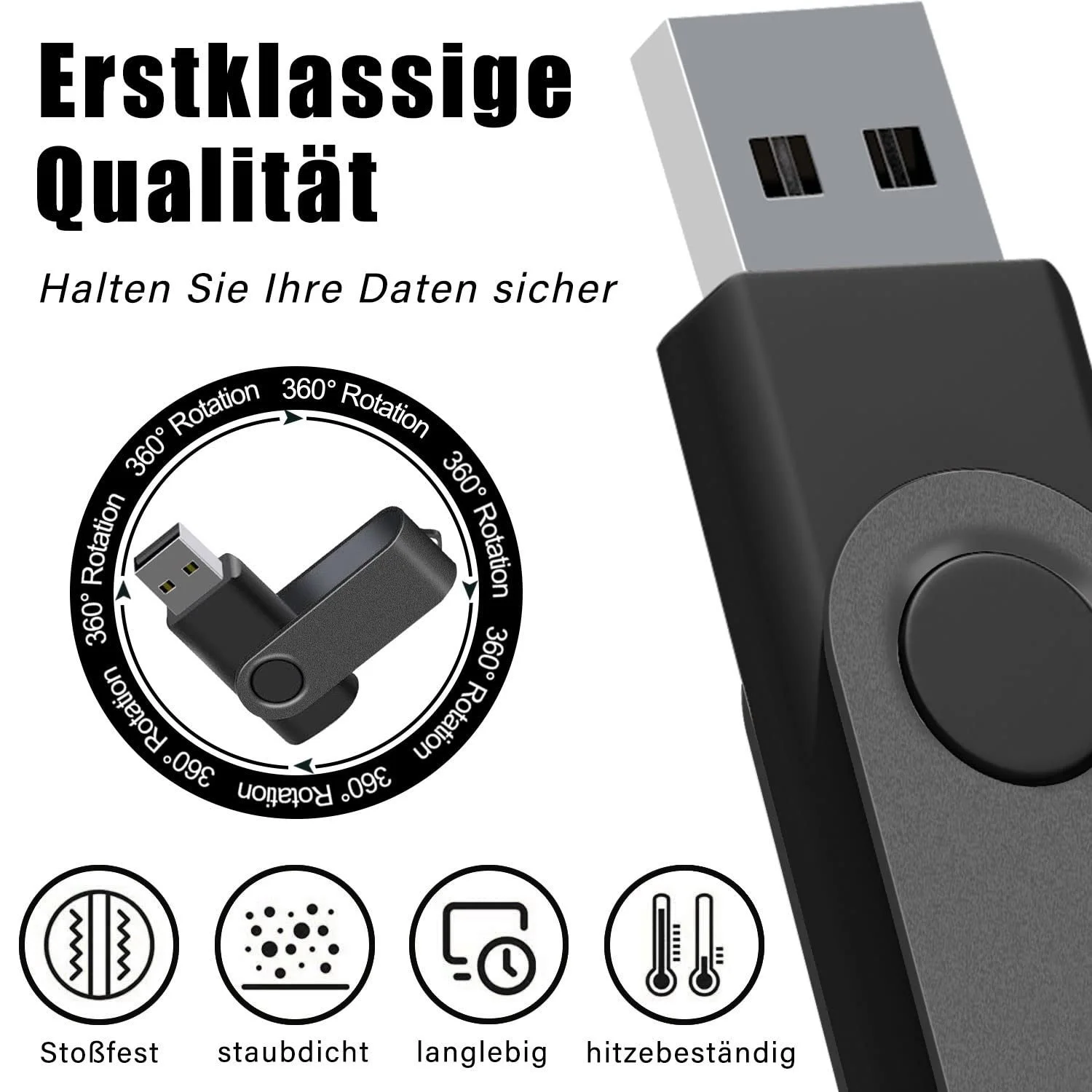 USB-накопичувач 16 ГБ Набір 10 шт Black, фото №3 USB-накопичувач 16 ГБ Набір 10 шт Black, фото №3