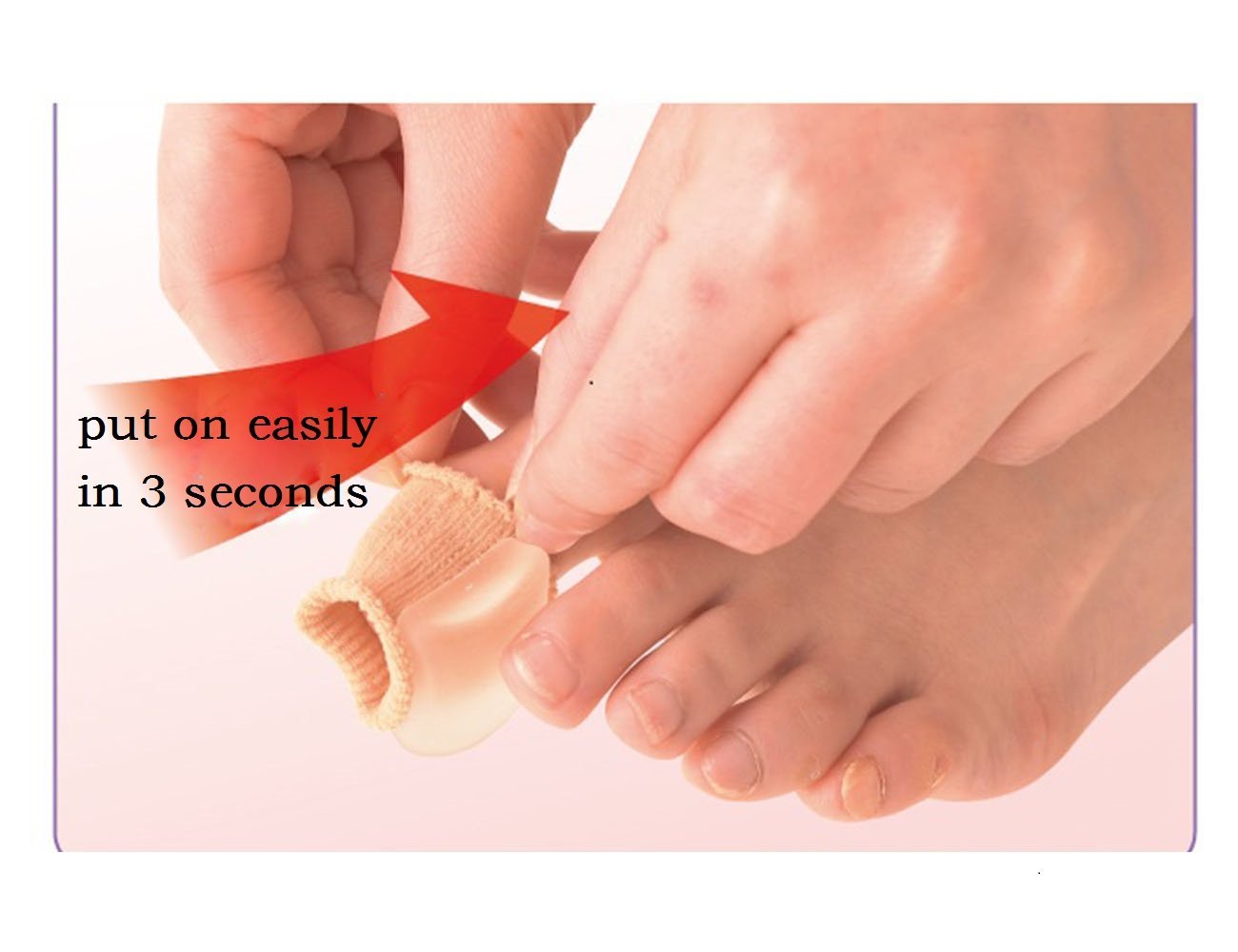 Роздільник для пальців ніг Elitzia для захисту від вальгусної деформації Hallux Valgus, гелева корекція, фото №3