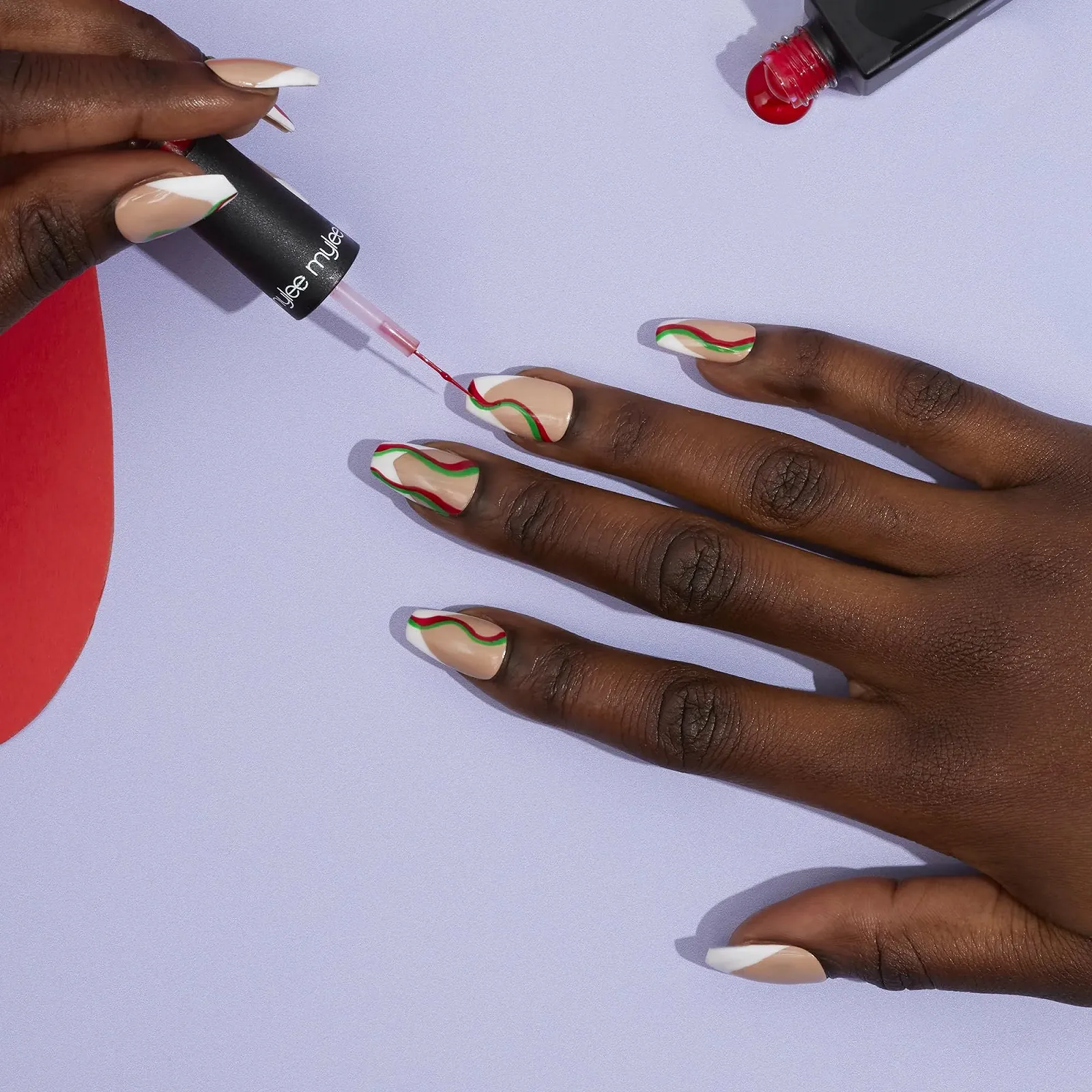 Гель-лак Mylee Liner 7 мл Groovy Green з інтегрованим пензлем для дизайну нігтів, фото №3