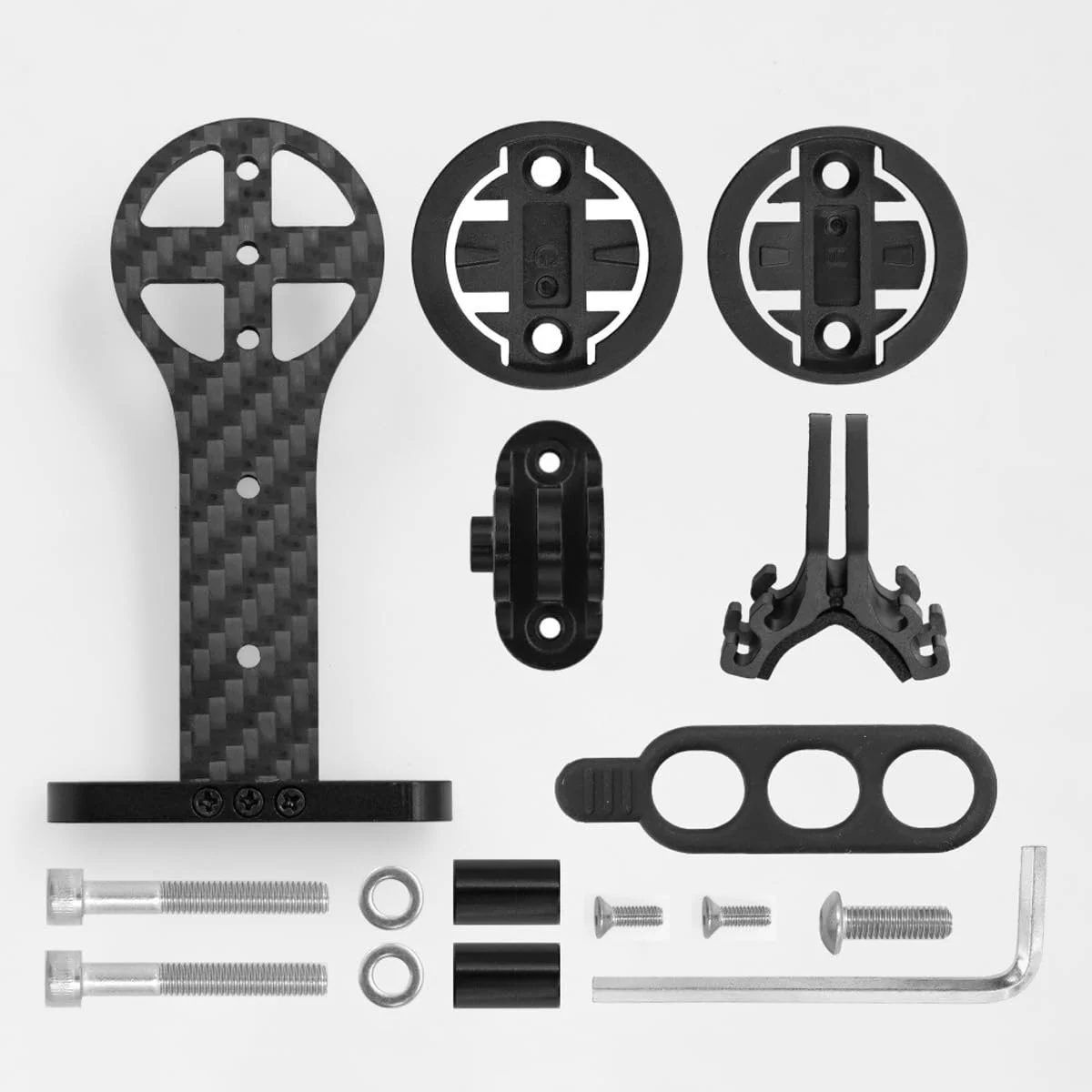 Крепление для велокомпьютера Carbon Fibre Integrated Handlebar Mount для Garmin Edge Bryton G-oPro, фото №1