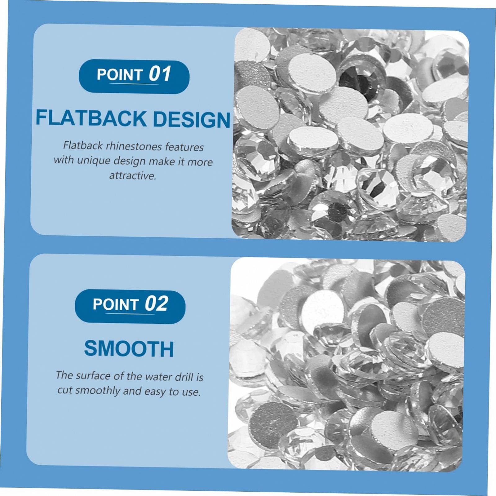 Стрази для нігтів Ipetboom 1440 шт. Кристалічні срібні, фото №8