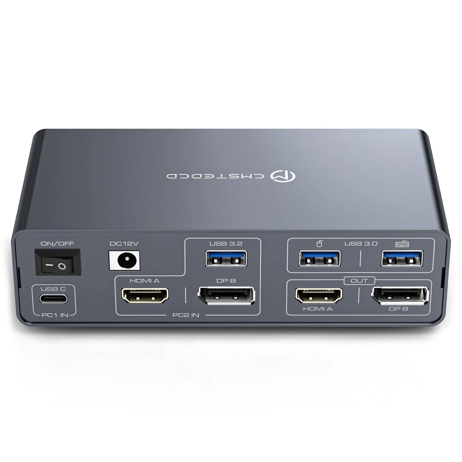KVM-перемикач TJCXELE 2 PC 2 Monitors / USB-C / HDMI / DisplayPort / 4K 120Hz / 13-in-1, фото №1