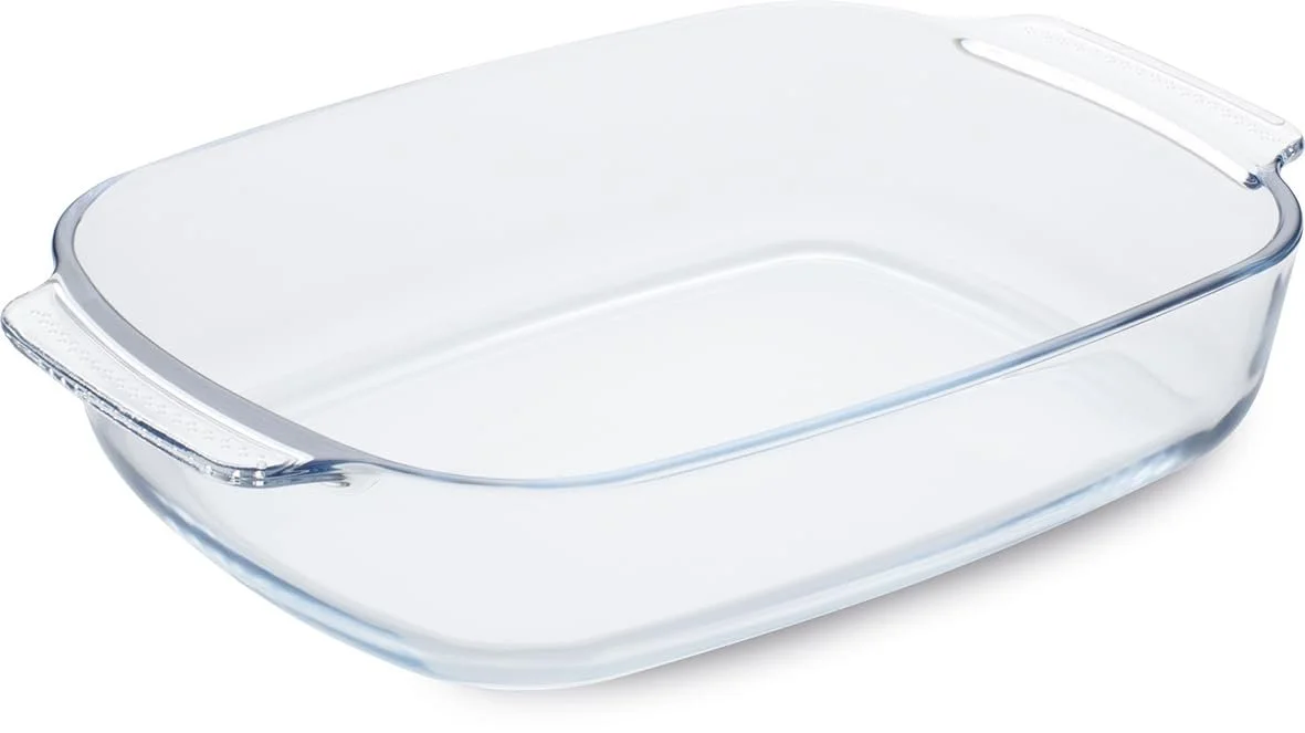 Противень для запекания Guardini прямоугольный с ручками боросиликатное стекло 30 x 20 x 6 см 2,0 л прозрачный/голубой, фото №1
