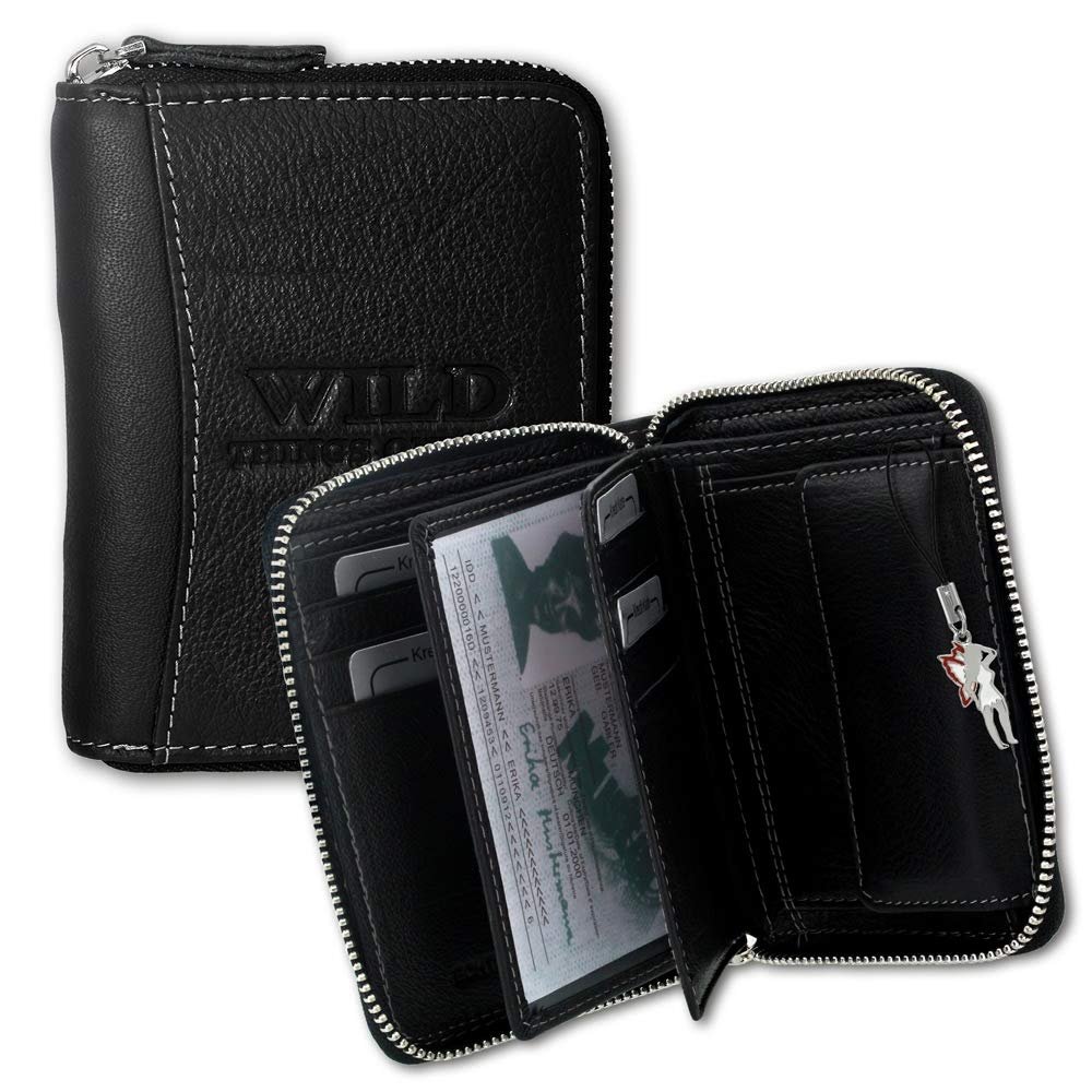 Кошелек Унисекс на молнии Bag Street WILD 5508 Кожаный Черный, фото №2