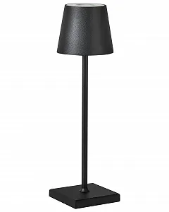 Настільна лампа Valira Метал Чорна Акумуляторна Бездротова Сенсорна LED - Фото 1