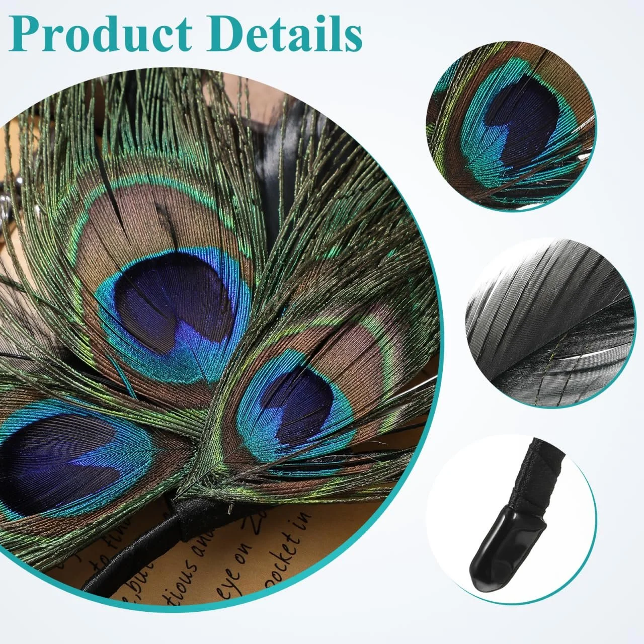 Обруч-федора Lurrose Павиный, фото №8 Обруч-федора Lurrose Павиный, фото №8