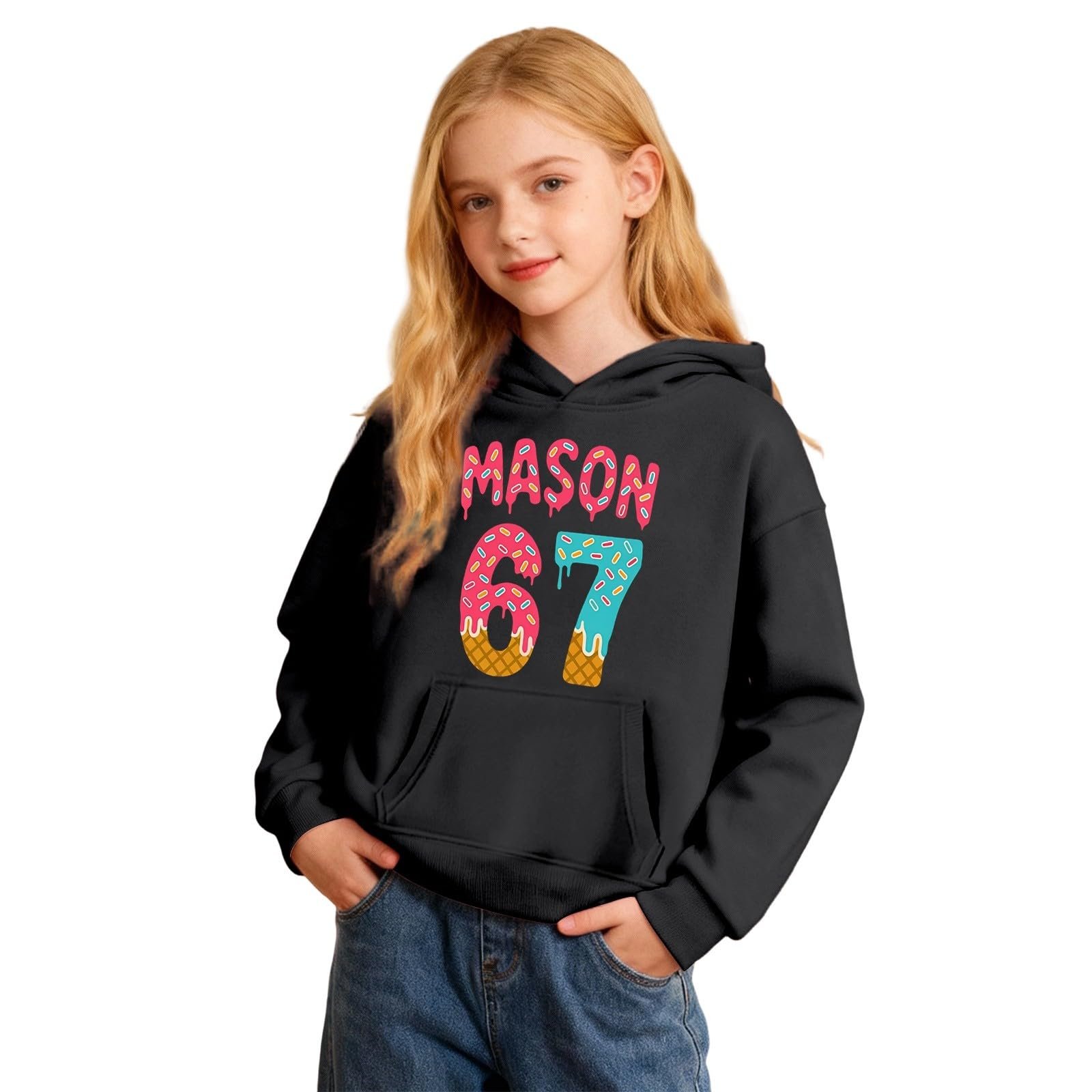 Толстовка 67 Prints для мальчиков, теплая подростковая, 164, 158, 176, с капюшоном, пуловер, 134, мягкий флисовый джемпер Essentials, флисовая куртка, футболки, джемпер для девочек, фото №4