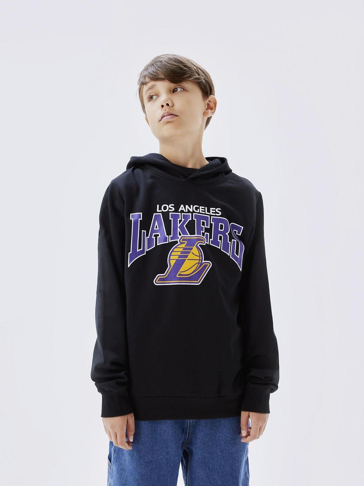 Толстовка NAME IT Nkmjacima NBA Sweat Wh Bru Noos OUS для хлопчиків, фото №3