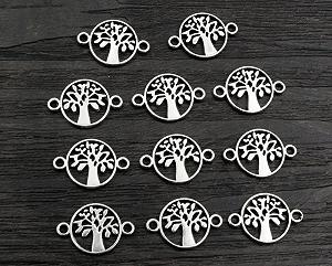 Металлический коннектор 17*11 мм Дерево - Фото 1