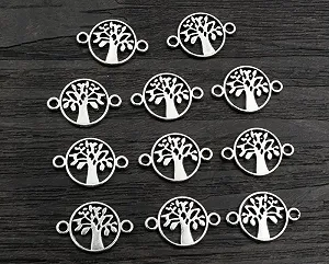 Металлический коннектор 17*11 мм Дерево - Фото 1